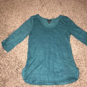Turquoise 3/4sleeve shirt